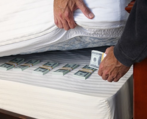 putting corporate cash under the bed
