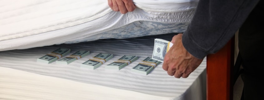 putting corporate cash under the bed